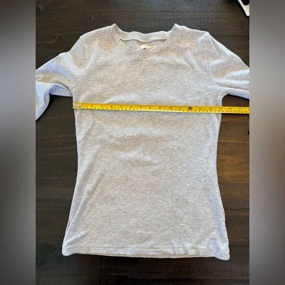 Madewell fine ribbed crew neck long sleeve tee - Picture 6 of 7